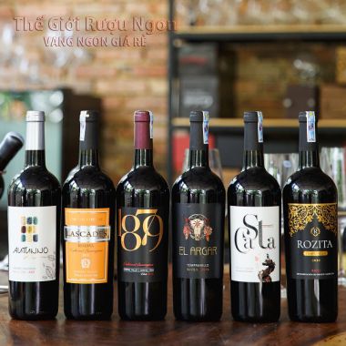 Combo 6 chai rượu vang đỏ: Autunno +1879+ Lascades + El Argar +Casta + Rozita