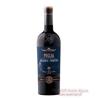Rượu vang Ý Puglia Aglianico Primitivo Duca di Saragnano
