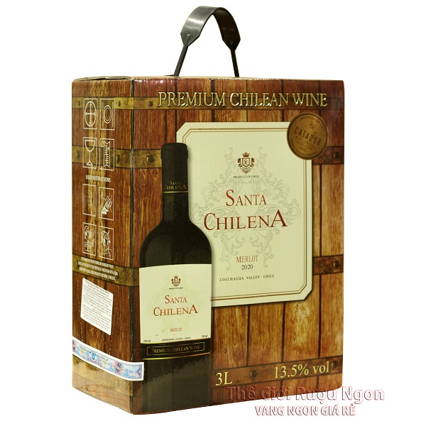 Rượu vang bịch Santa Chilena Merlot 3L