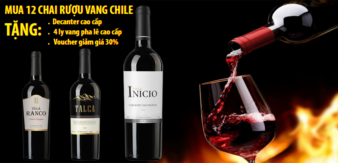 Giảm giá siêu khủng rượu vang Chile trong tháng 5 này