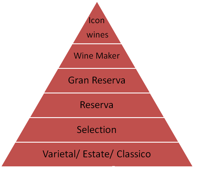 Các cấp độ của rượu vang Chile